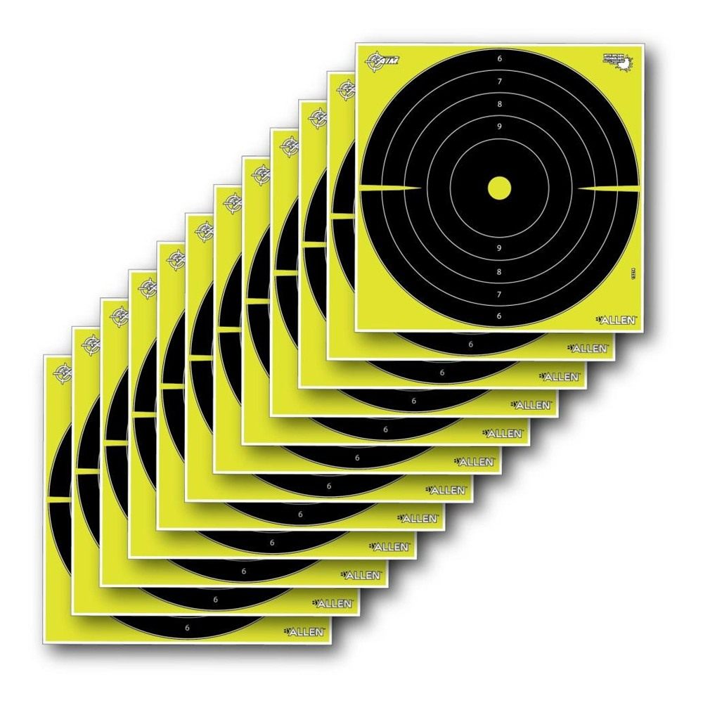 Allen 15214-30 EZ Aim Splash Bullseye Hanging Paper Black/Chartreuse Pack view 4