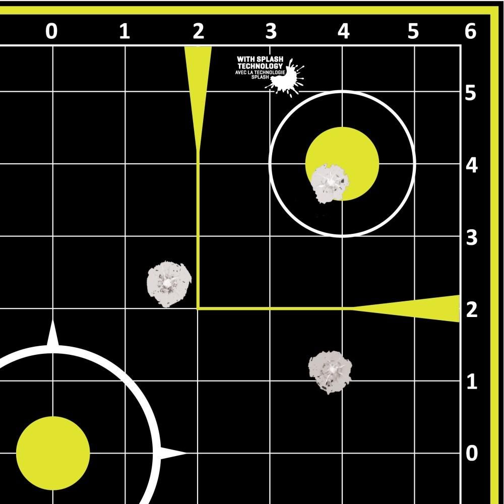 Allen EZ Aim Non-Adhesive Splash Target 12.5in Black and Yellow 30 per Pad view 2