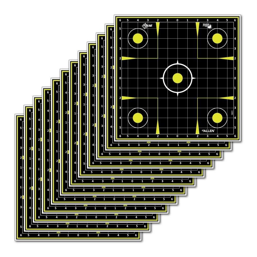 Allen EZ Aim Non-Adhesive Splash Target 12.5in Black and Yellow 30 per Pad view 3
