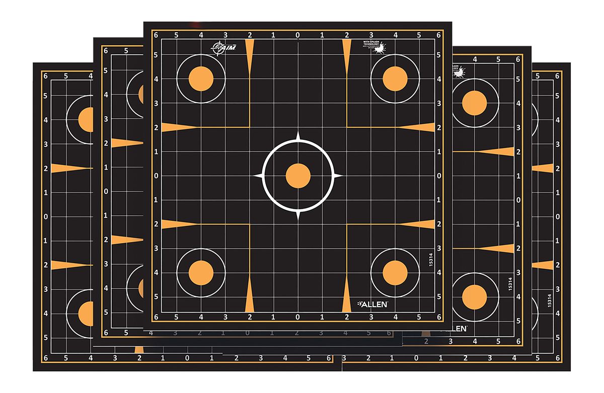 Allen EZ-Aim 1531410 Splash Reactive Self-Adhesive Paper Black/Orange 12inx