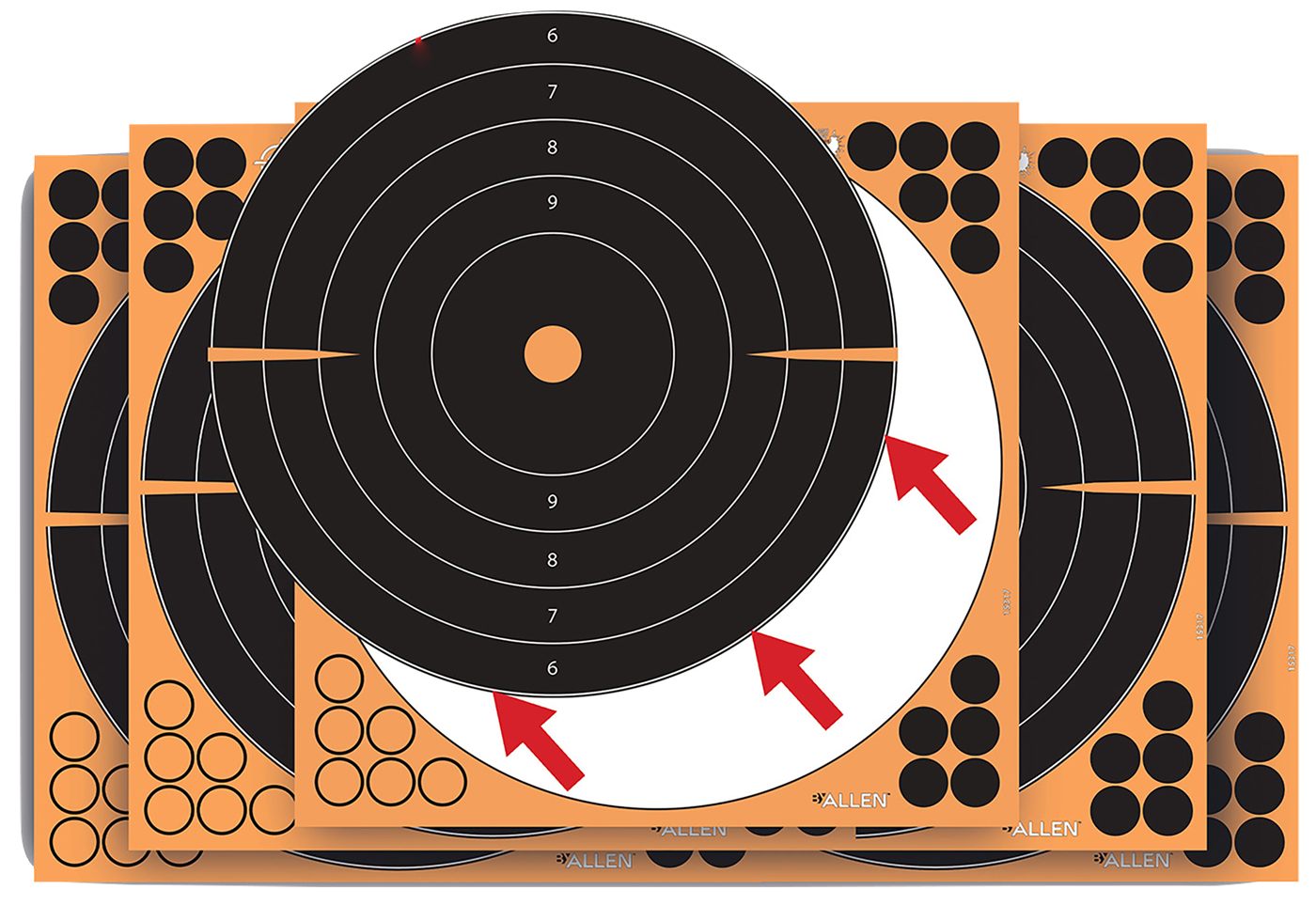 Allen EZ-Aim 1531710 Splash Reactive Self-Adhesive Paper Black/Orange 12inx