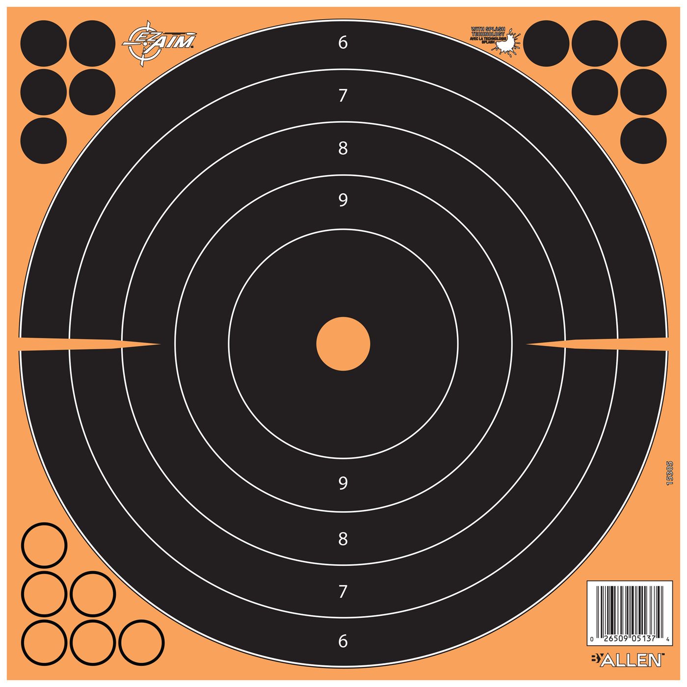 EZ-Aim 1531725 Splash Reactive Self-Adhesive Paper Black/Orange 12inx12in B