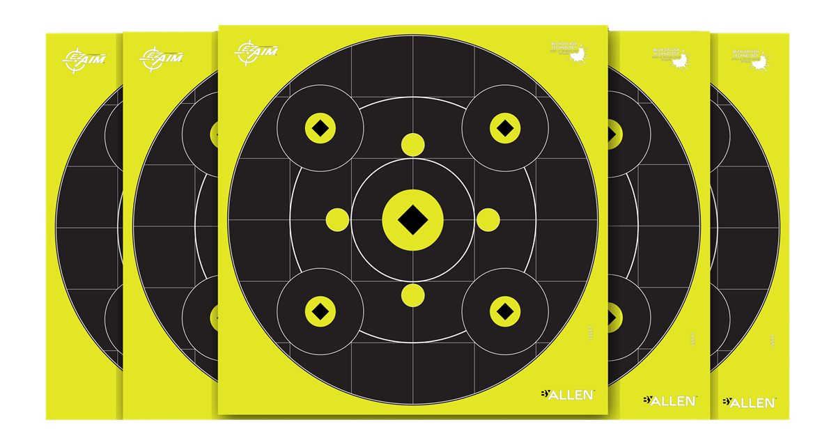 Allen EZ-Aim 15577 Splash Reactive Bullseye Gallery Non-Adhesive 12 Pack
