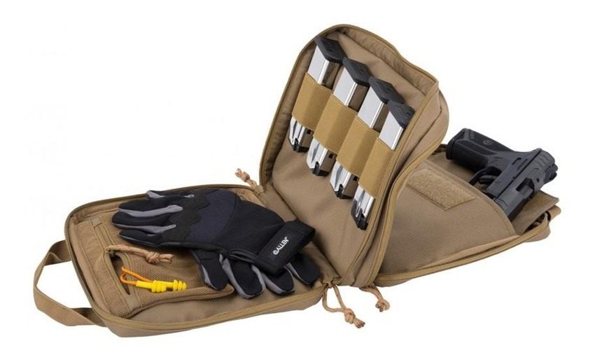 Tac Six 10816 Crew Pistol Case made of Coyote 600D Polyester with MOLLE Sys view 5