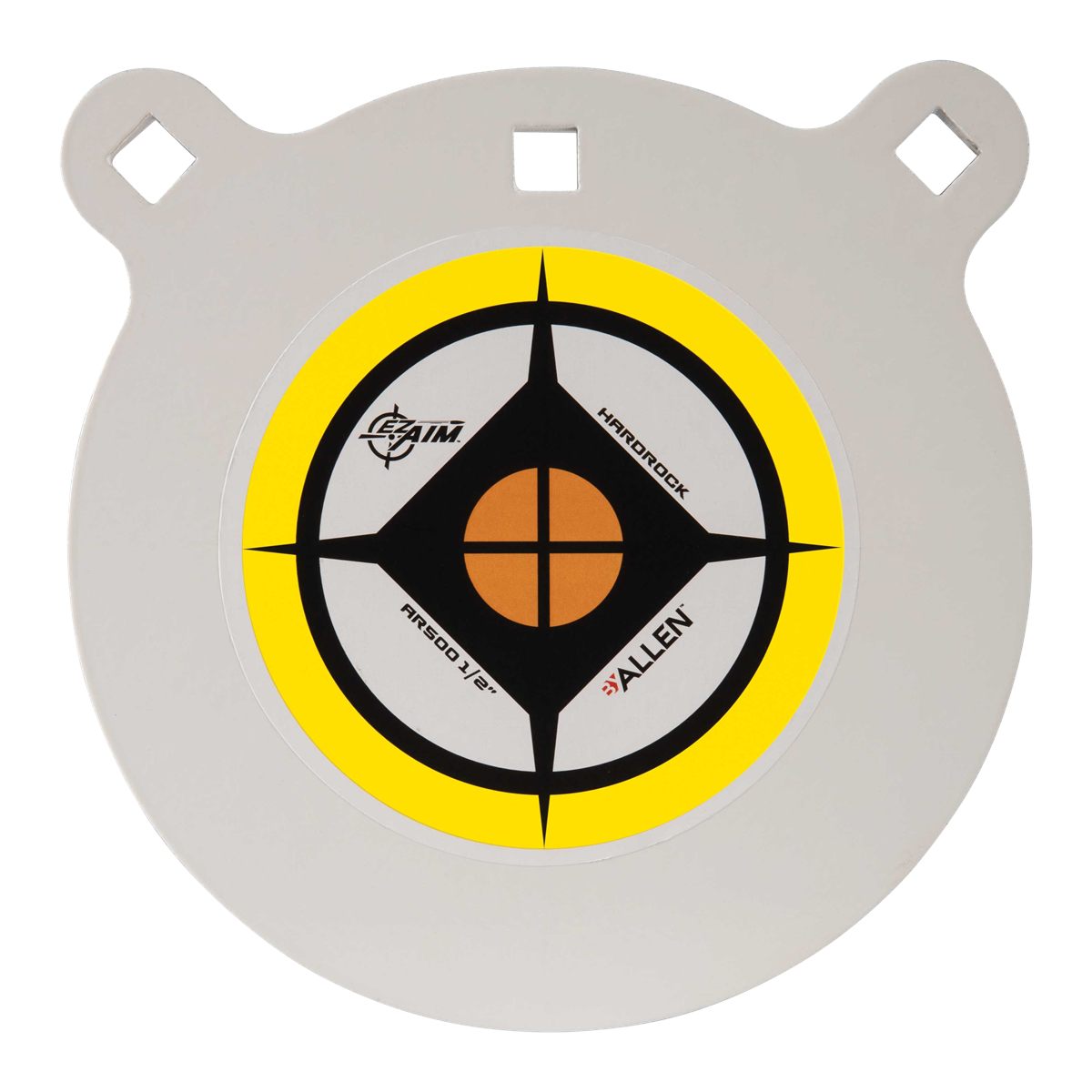 Allen EZ-Aim 15598 Hardrock 8in Black/White/Yellow AR500 Steel Gong, 0.50in