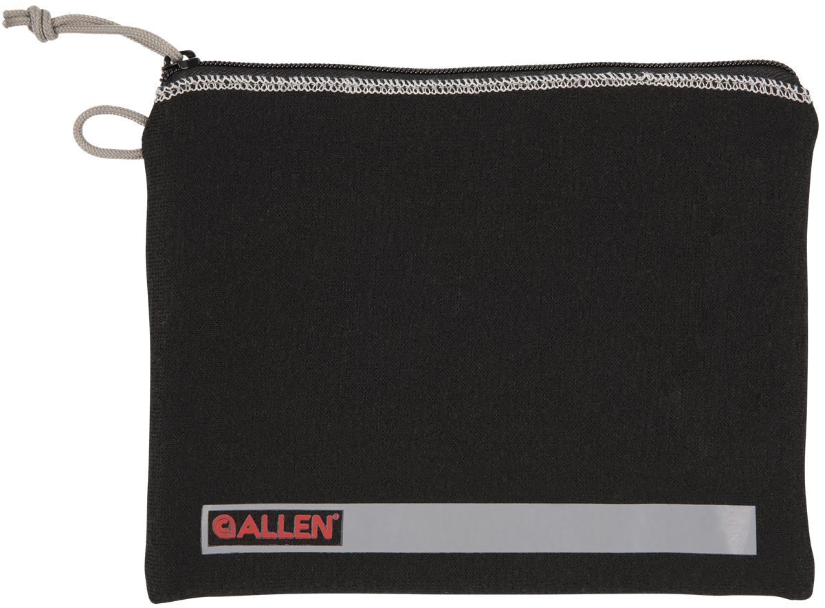 Allen 3628 Pistol Pouch Black Polyester w/Lockable Zippers, ID Label Fleece