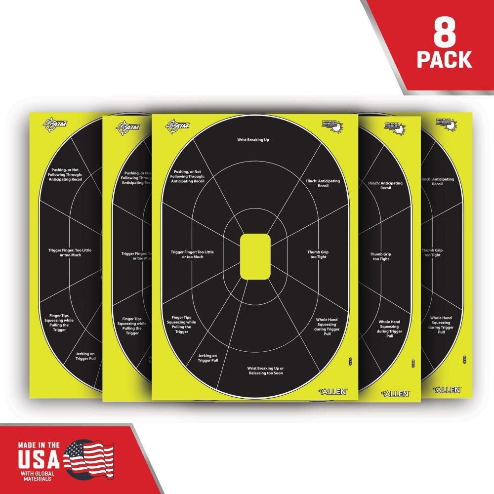 Allen EZ Aim Splash Reactive Target 12.5inx18.25in Handgun Trainer 30 per P view 2