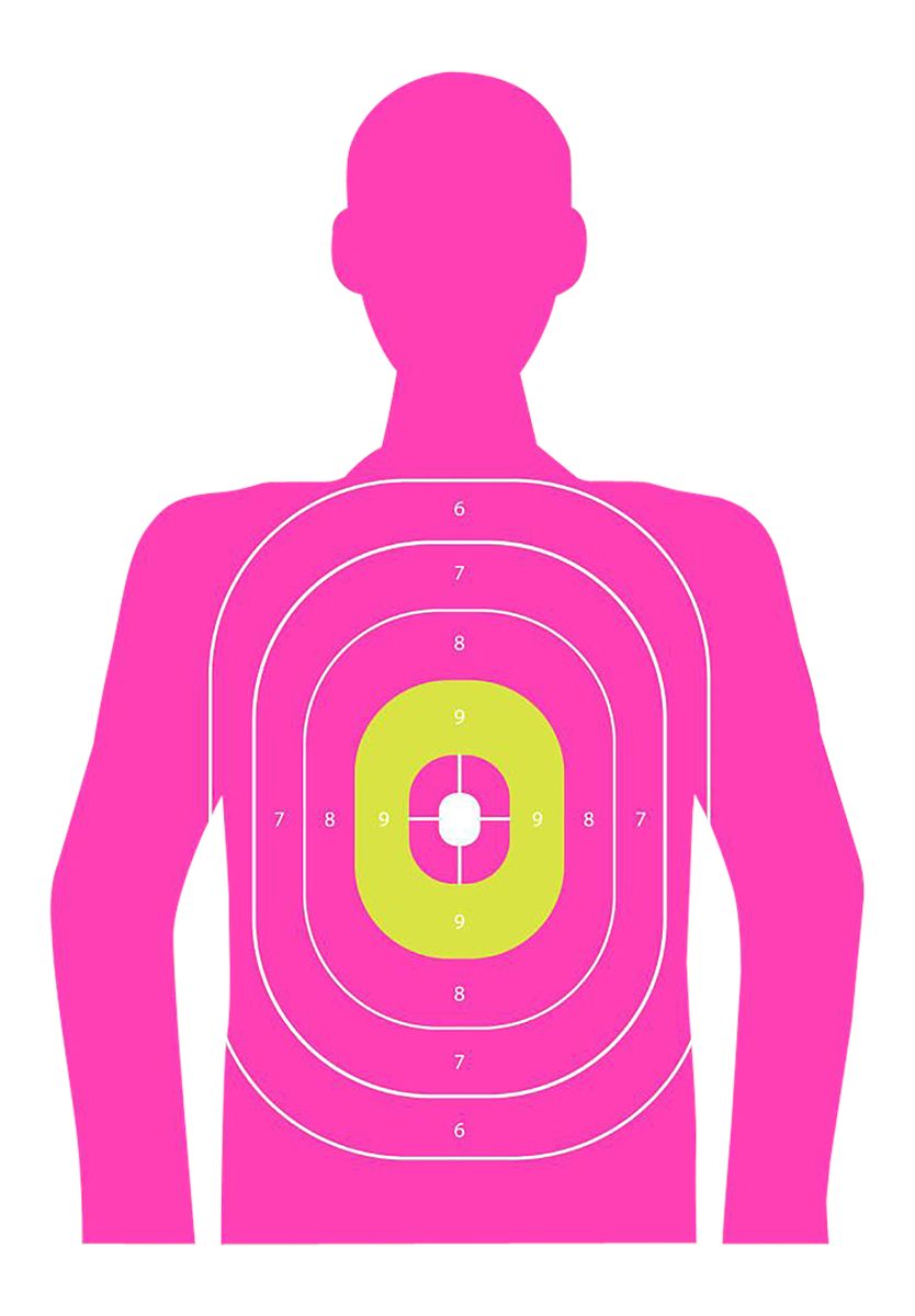 Allen EZ-Aim 15653 In the Pink Silhouette Paper Works w/Handgun/Shotgun/Air