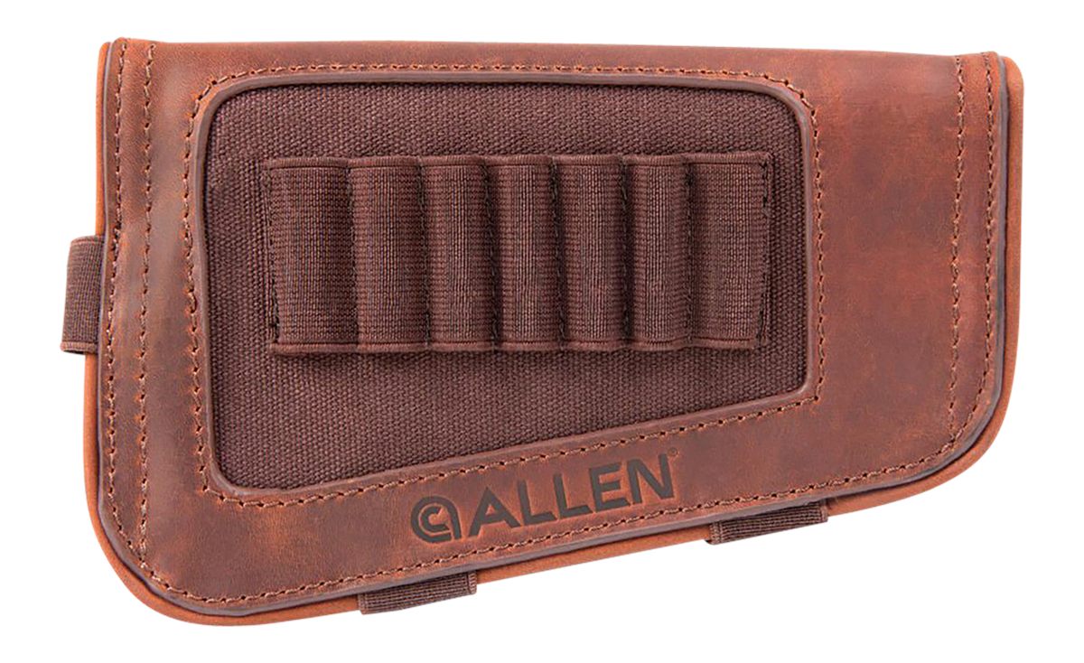 Allen 8517 New Castle Buttstock Cartridge Carrier Brown Leather 7rd Rifle M