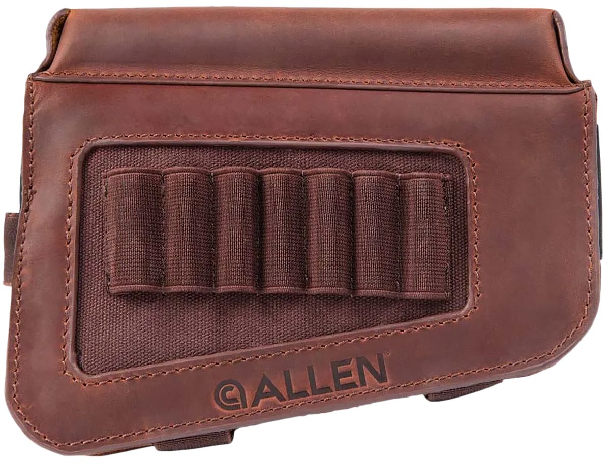 Allen 8519 Westcliff Buttstock Cartridge Carrier 7rd Leather Rifle Mount Fe