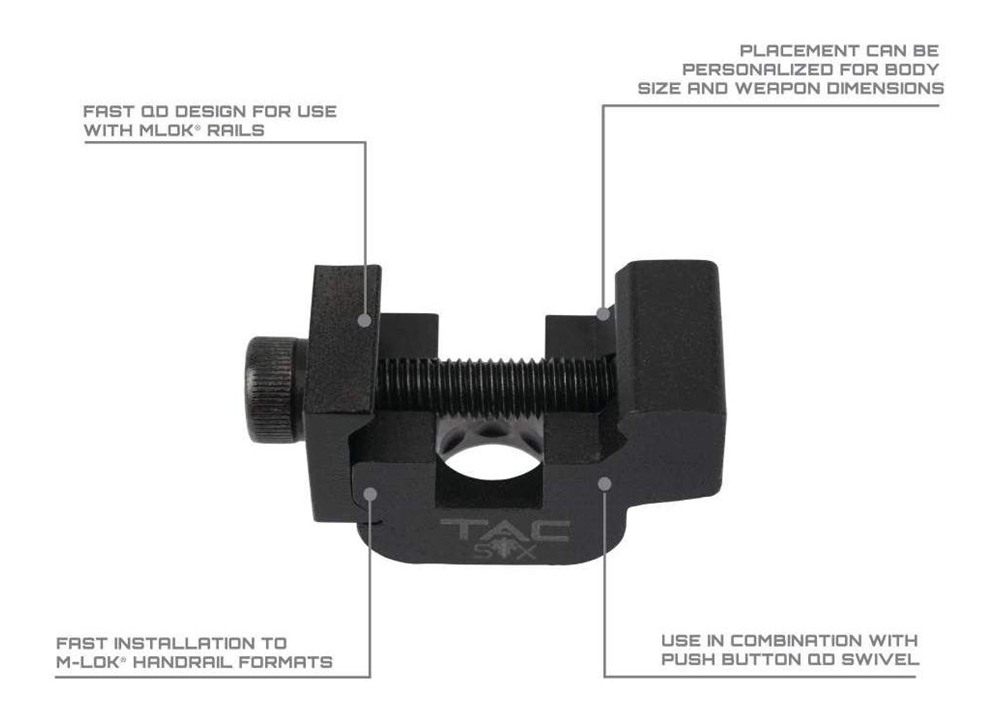 Allen Tac Six Citadel QD Picatinny Rail Weapon Mount Black view 6