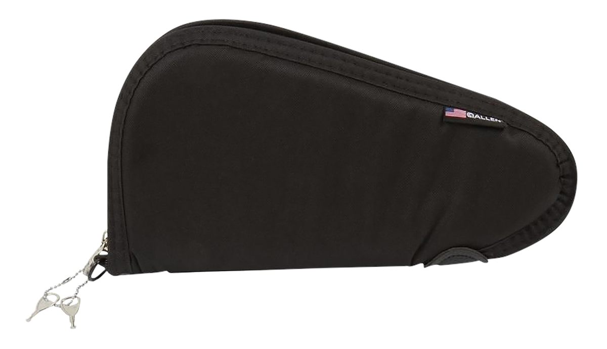 Allen 7411 Locking Handgun Case Black Endura, YKK Zippers Foam Padding Incl