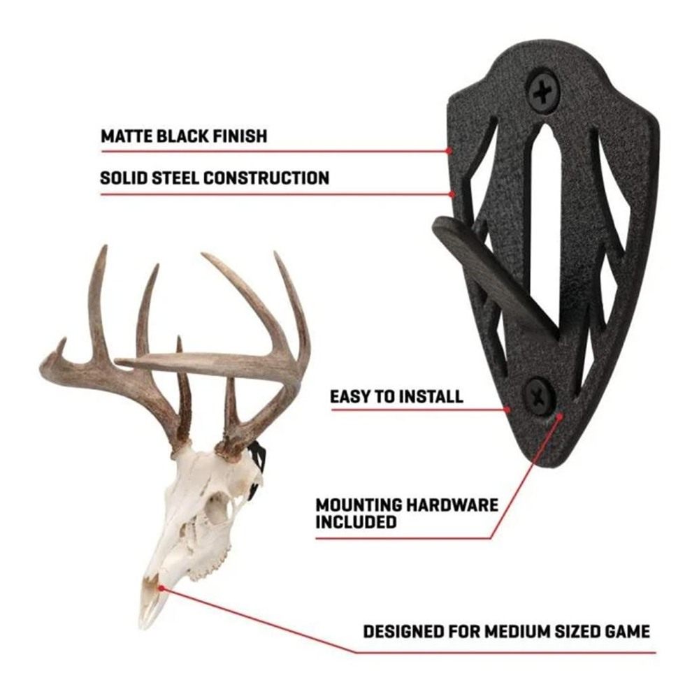 Allen 7222 EZ Mount Skull Peg Wall Small/Mid-Size Game Black Steel Includes view 3