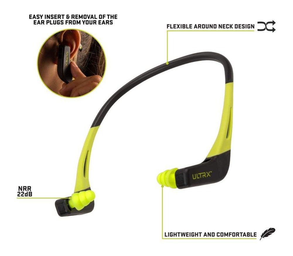 Allen 4102 Wave Banded Ear Plugs 22 dB Gray/Yellow Lightweight view 5
