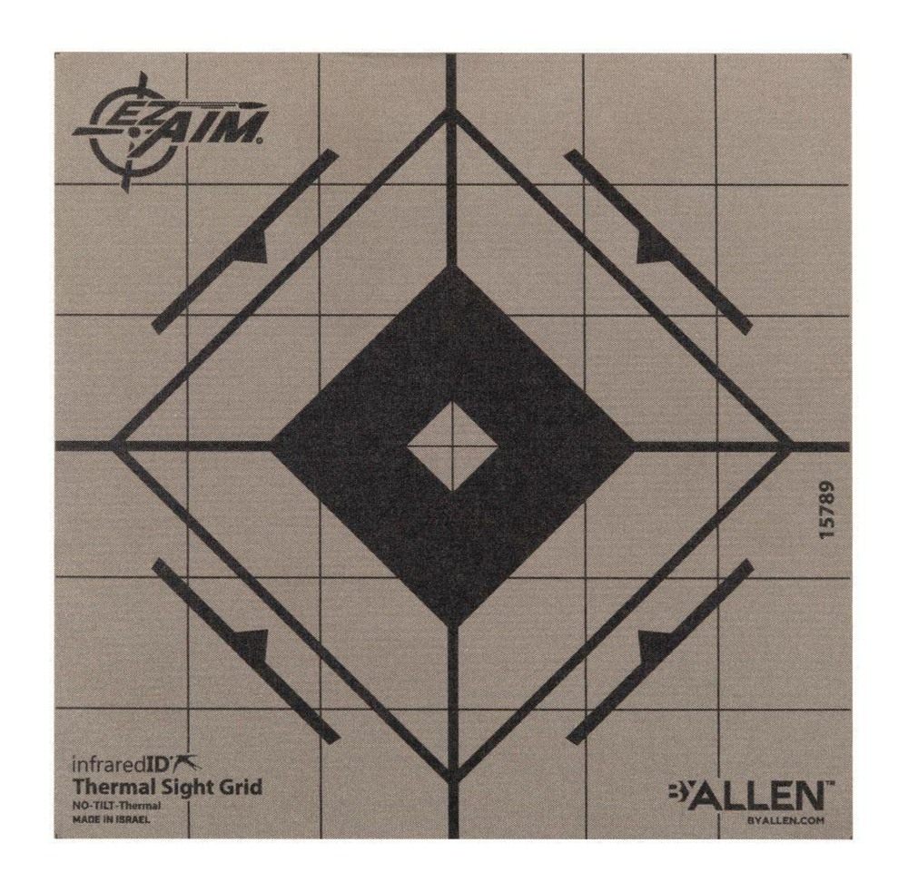 Allen 15789 Thermal Target Sight-In Grid Hanging Paper 6in x Black/Gray view 3