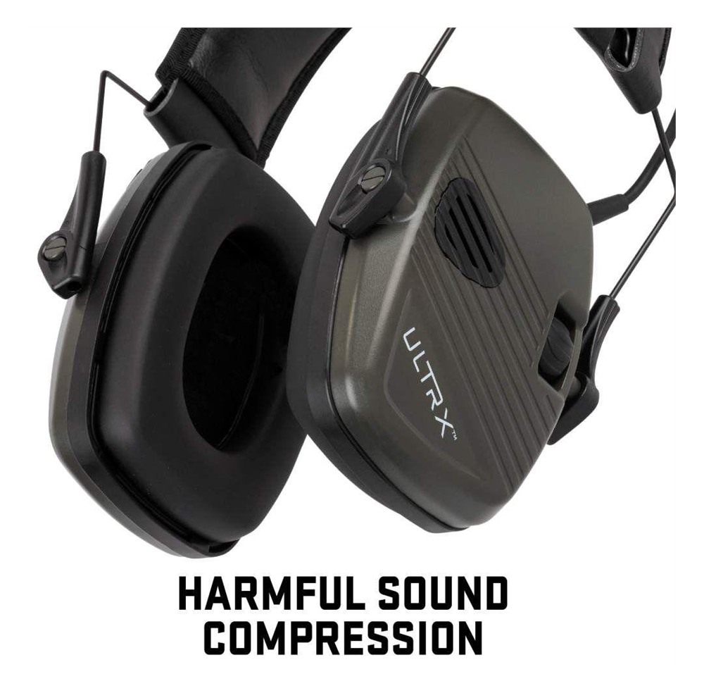 Allen ULTRX Stereo Electronic Ear Muffs 24dB Olive view 2