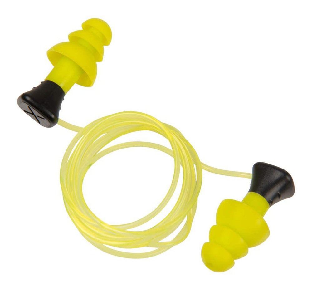 Allen ULTRX Tethered Silicone Passive Ear Plugs 26dB Yellow 3 Pairs view 5