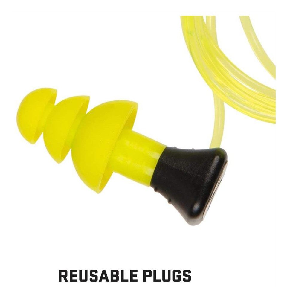 Allen ULTRX Tethered Silicone Passive Ear Plugs 26dB Yellow 3 Pairs view 6