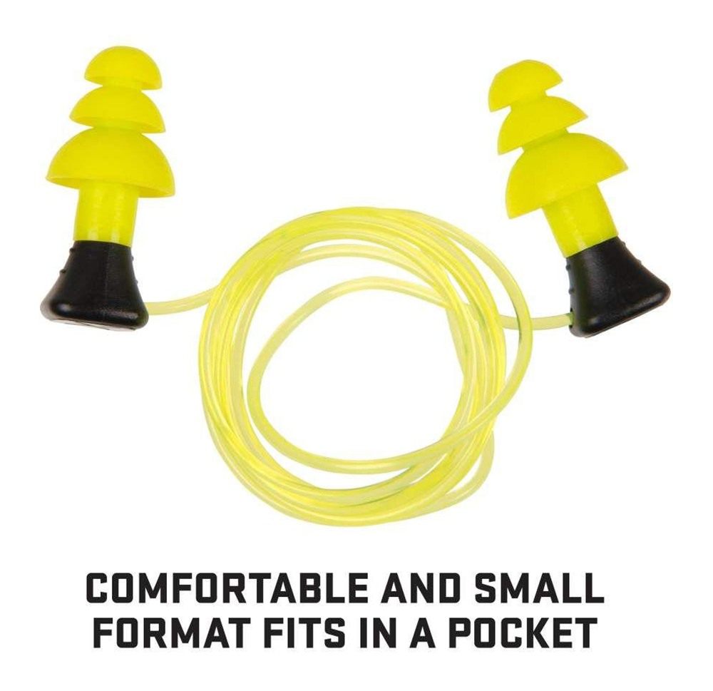 Allen ULTRX Tethered Silicone Passive Ear Plugs 26dB Yellow 3 Pairs view 8