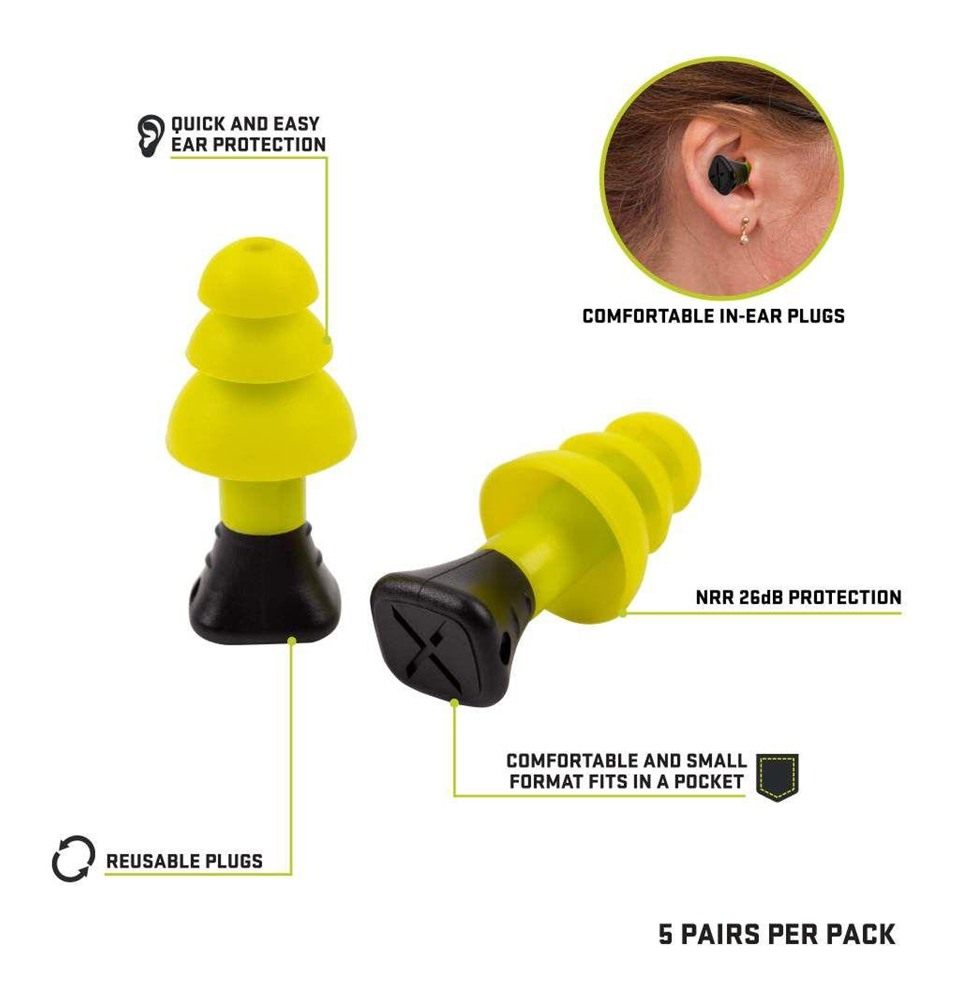 Allen 4122 Silicone Ear Plugs 26 dB Yellow 5 Pair view 3