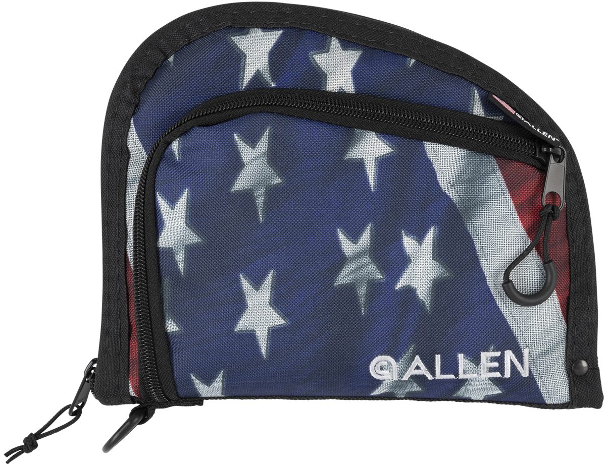 Allen 7719 Victory Auto Fit Handgun Case USA Flag Endura w/Black Trim, 1-Po