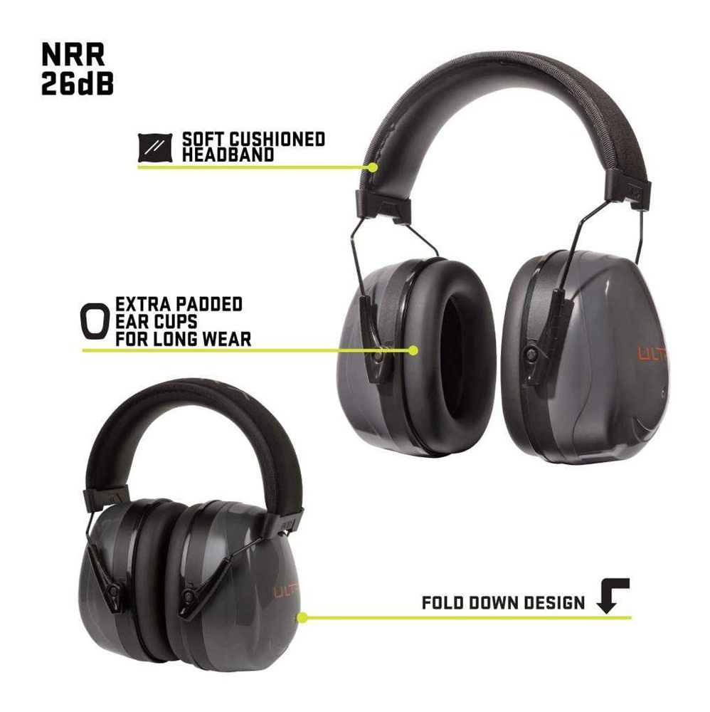 Allen ULTRX Heavy Sound Defender Passive Ear Muffs 26dB Grey view 3