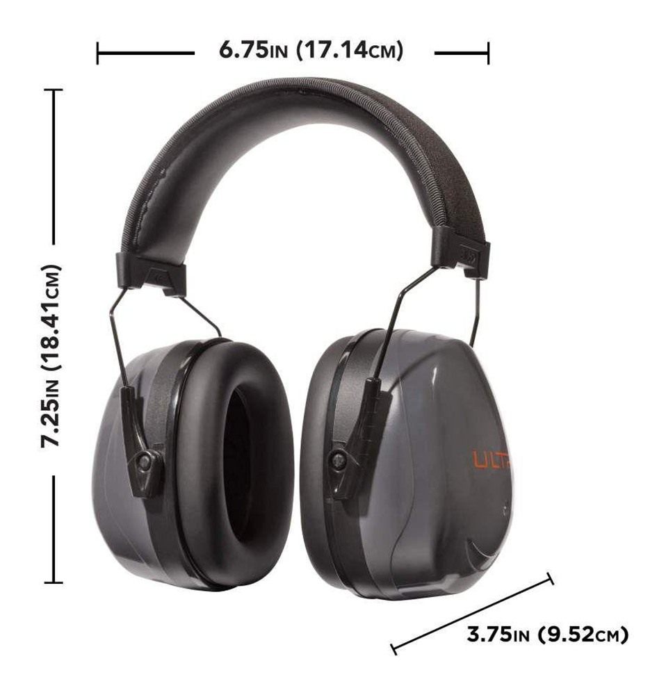 Allen ULTRX Heavy Sound Defender Passive Ear Muffs 26dB Grey view 5