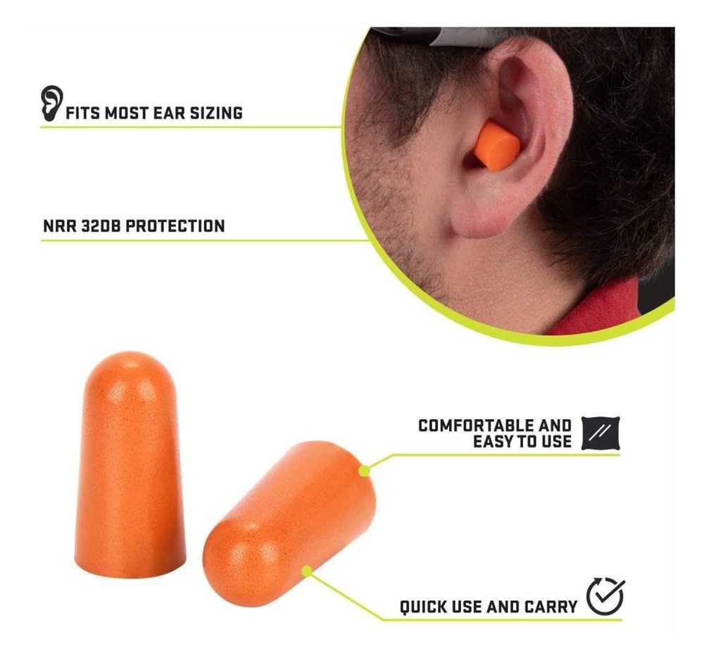 Allen 4135 Ultrax Foam Ear Plugs 32 dB Orange 6 Pair view 3