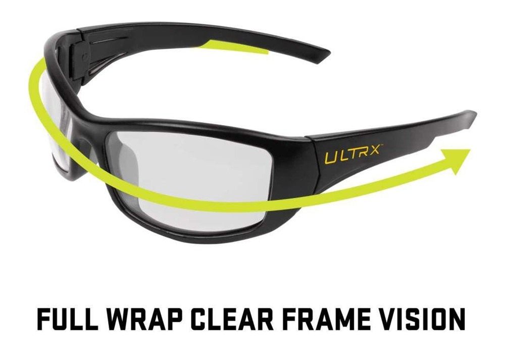 Allen ULTRX Sync Safety Glasses Black with Clear Lenses view 6