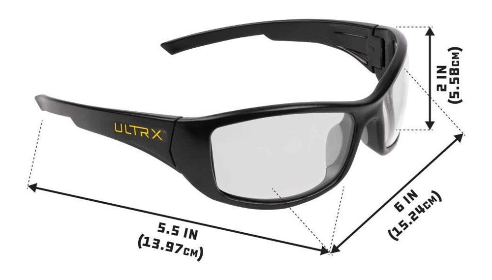 Allen ULTRX Sync Safety Glasses Black with Clear Lenses view 7