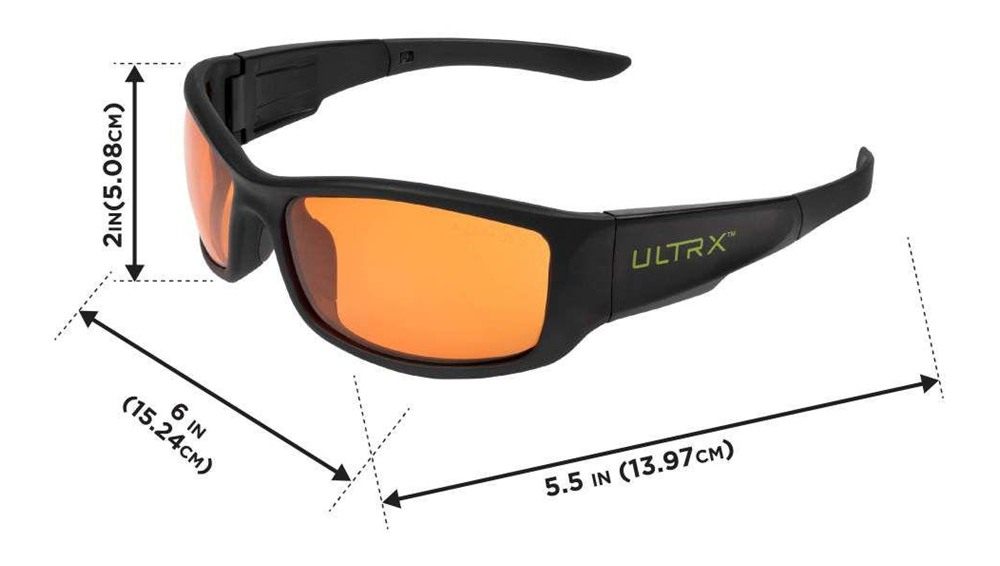 Allen ULTRX Sync Safety Glasses Black with Amber Lenses view 3
