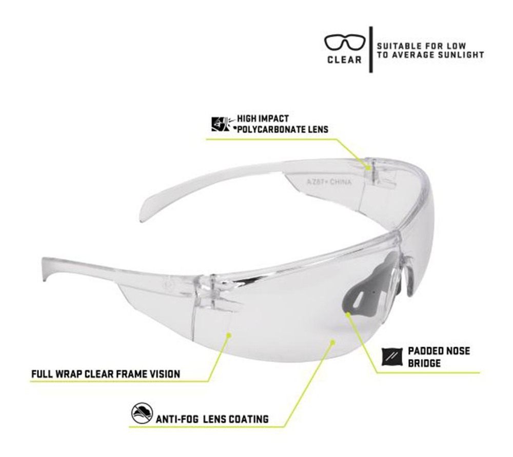 Allen 4139 Protector Shooting Safety Glasses Clear Lens/ Anti-Fog/Scratch view 4