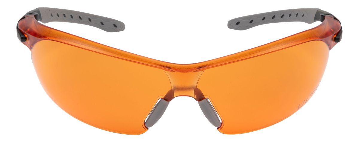 Allen ULTRX Keen Safety Glasses Black with Amber Lenses