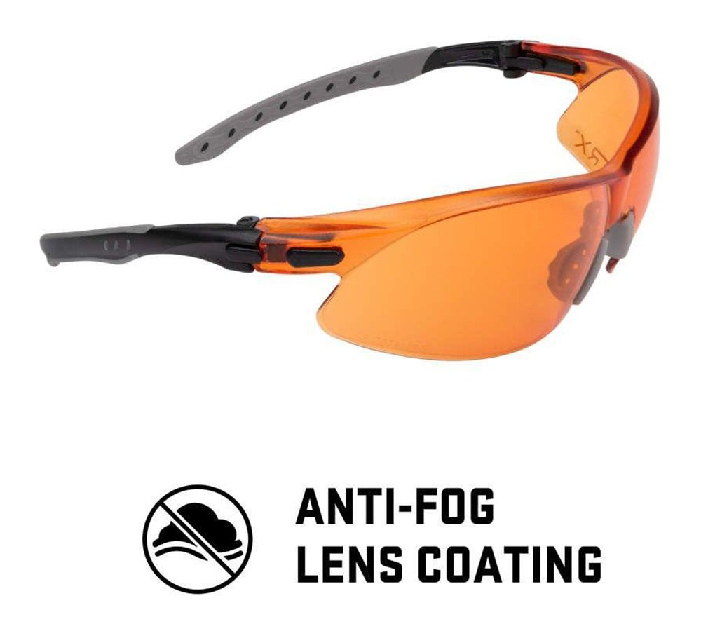 Allen ULTRX Keen Safety Glasses Black with Amber Lenses view 5