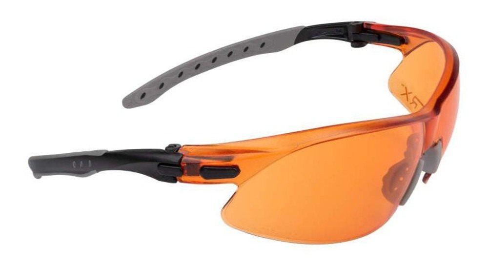 Allen ULTRX Keen Safety Glasses Black with Amber Lenses view 7