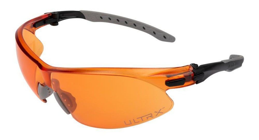 Allen ULTRX Keen Safety Glasses Black with Amber Lenses view 8