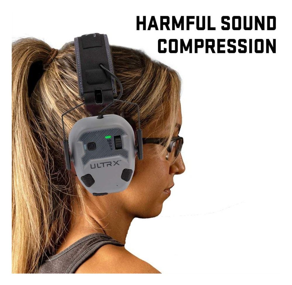 Allen ULTRX Bionic Fuse Bluetooth Electronic Ear Muffs 22dB Cement Grey view 4