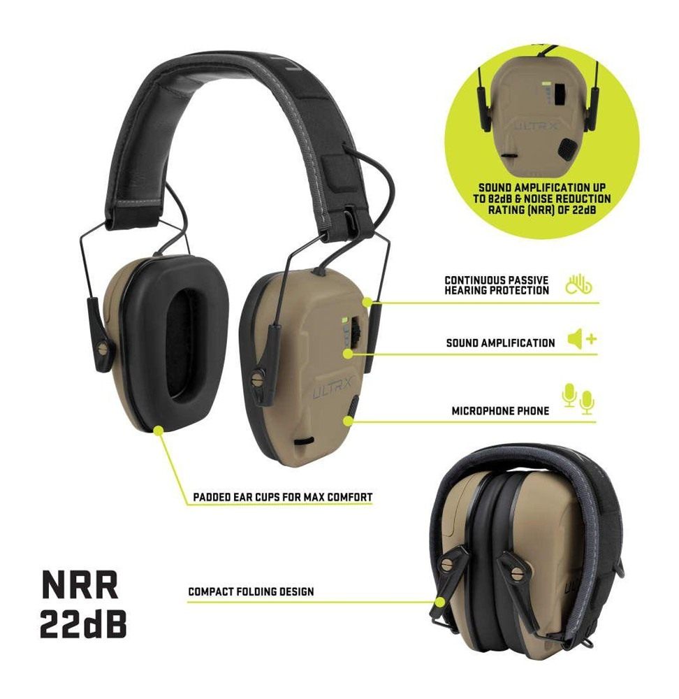 Allen 4145 Bionic Earmuff 22 dB Flat Dark Earth view 2