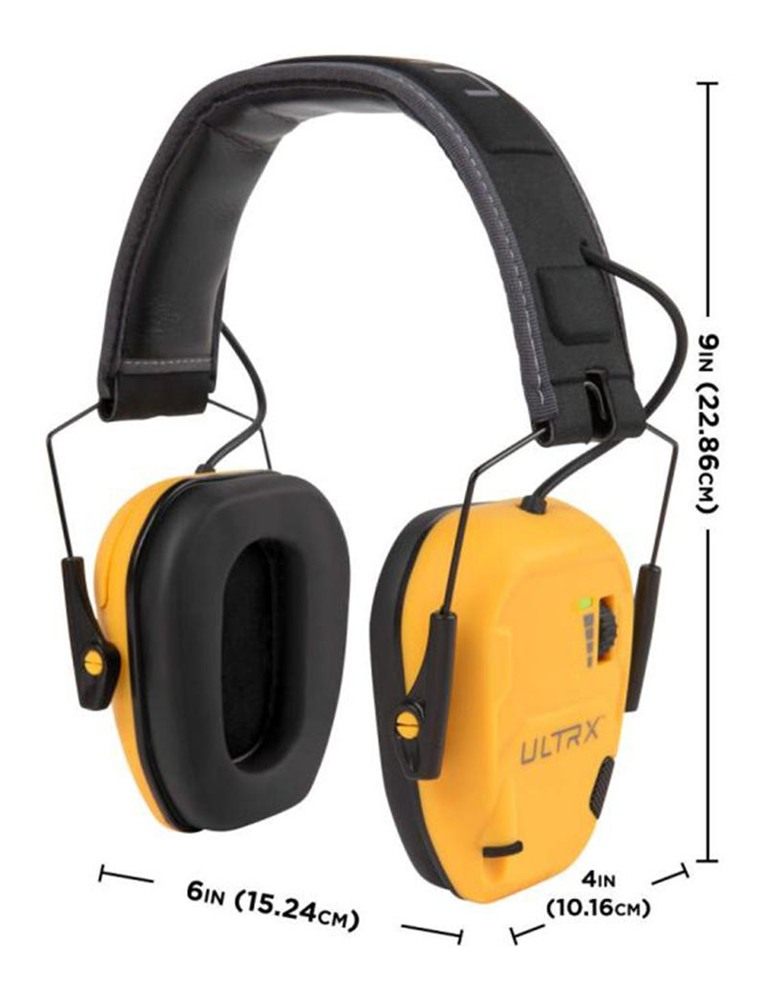 Allen ULTRX Bionic Electronic Ear Muffs 22dB Yellow view 7