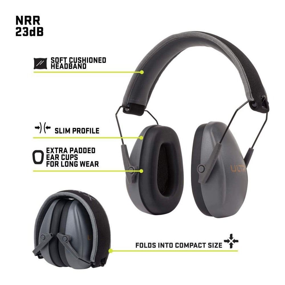 ALLEN (ULTREX) SLIM PROFILE PASSIVE EARMUFF (23NRR) (GRAY) view 2