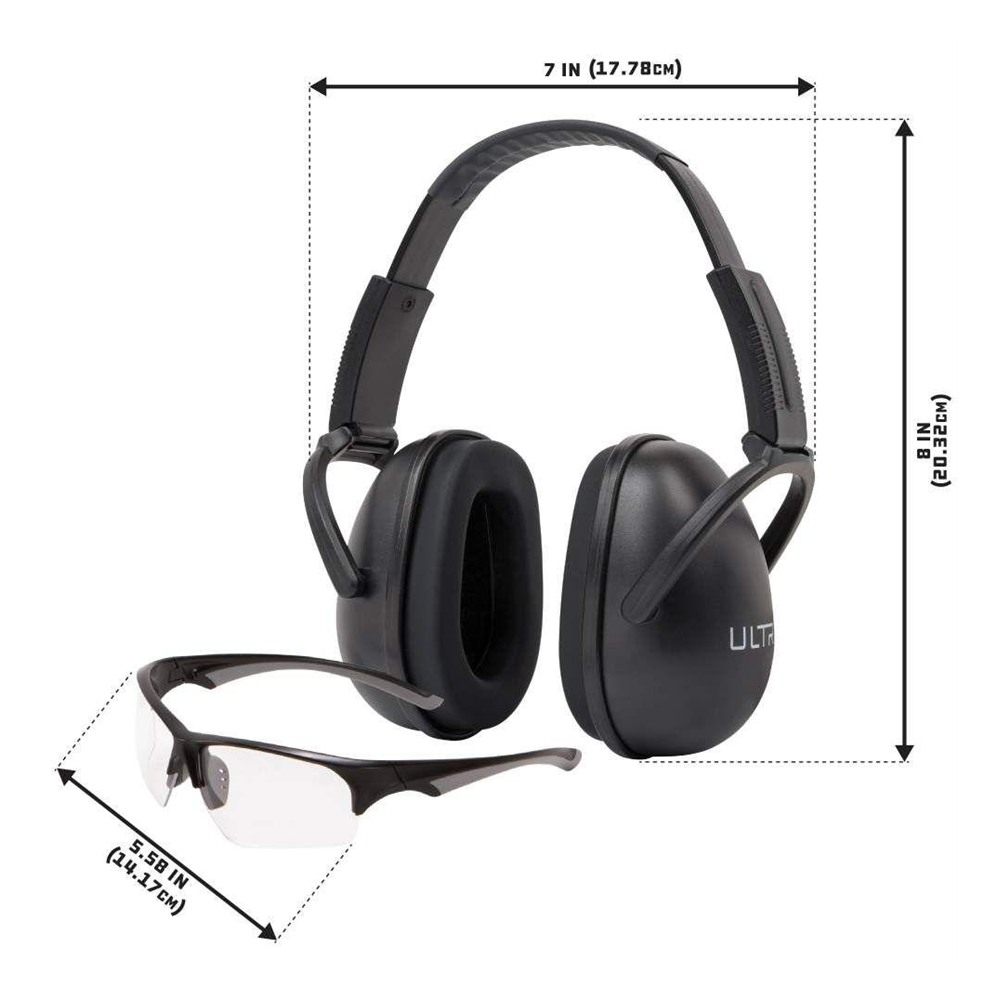 Allen Ultrx Blocker Eye Ear Protection Combo Passive Muffs 23dB Black Shoot view 2