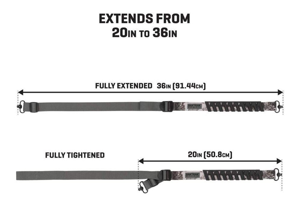 Allen Trak Traction Web Rifle Sling with QD Swivels 36in Veil Tac Grey view 7