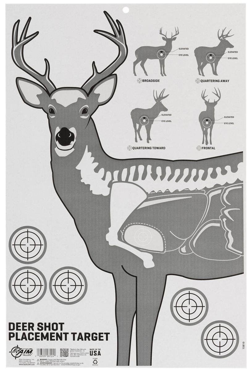 Allen 15810 Deer Vitals Corrugated Target Hanging Paper 23in x 35in