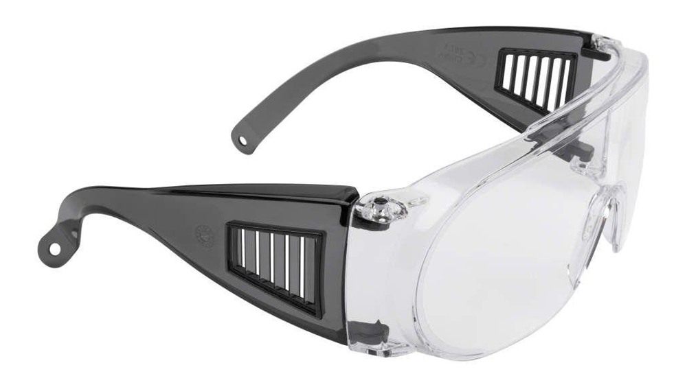 Allen ULTRX Fit Over Safety Glasses Black with Clear Lenses view 3