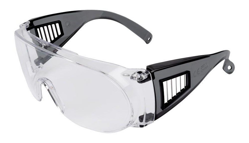 Allen ULTRX Fit Over Safety Glasses Black with Clear Lenses view 5