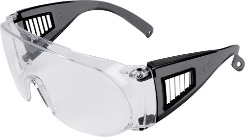Allen ULTRX Fit Over Safety Glasses Black with Clear Lenses view 7