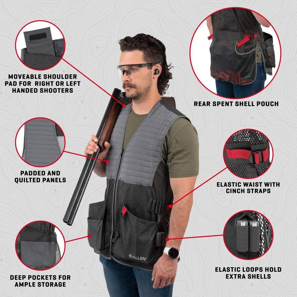 Allen 7910 Competitor Shooting Vest M/L Gray