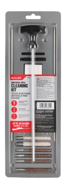 Allen Universal Rifle Cleaning Kit .22 to 30 Cal 32in 3-Piece Rod