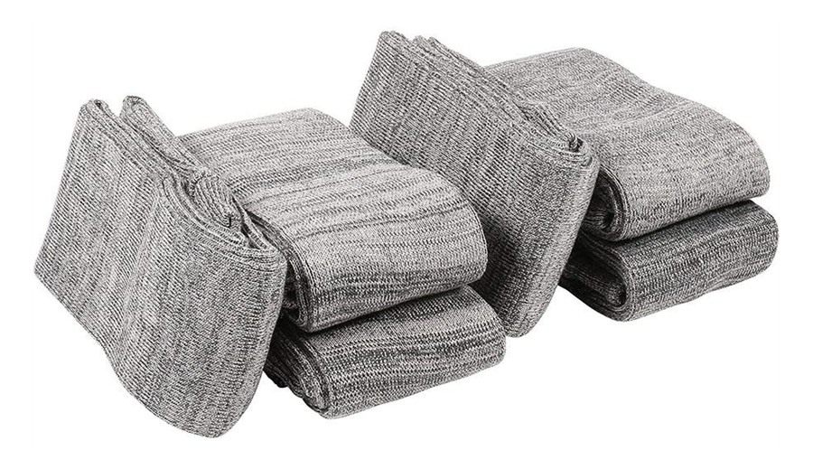 Allen Knit GUN Sock 52in GRY 6PK view 3
