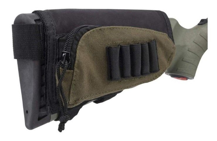 Allen 20550 Buttstock Shell Holder Black/Green Cordura Capacity 5rd Rifle M view 5
